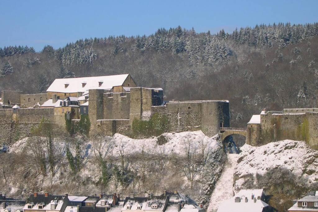 A Bouillon, Appartement Vintage Vue Sur Le Chateau Bagian luar foto